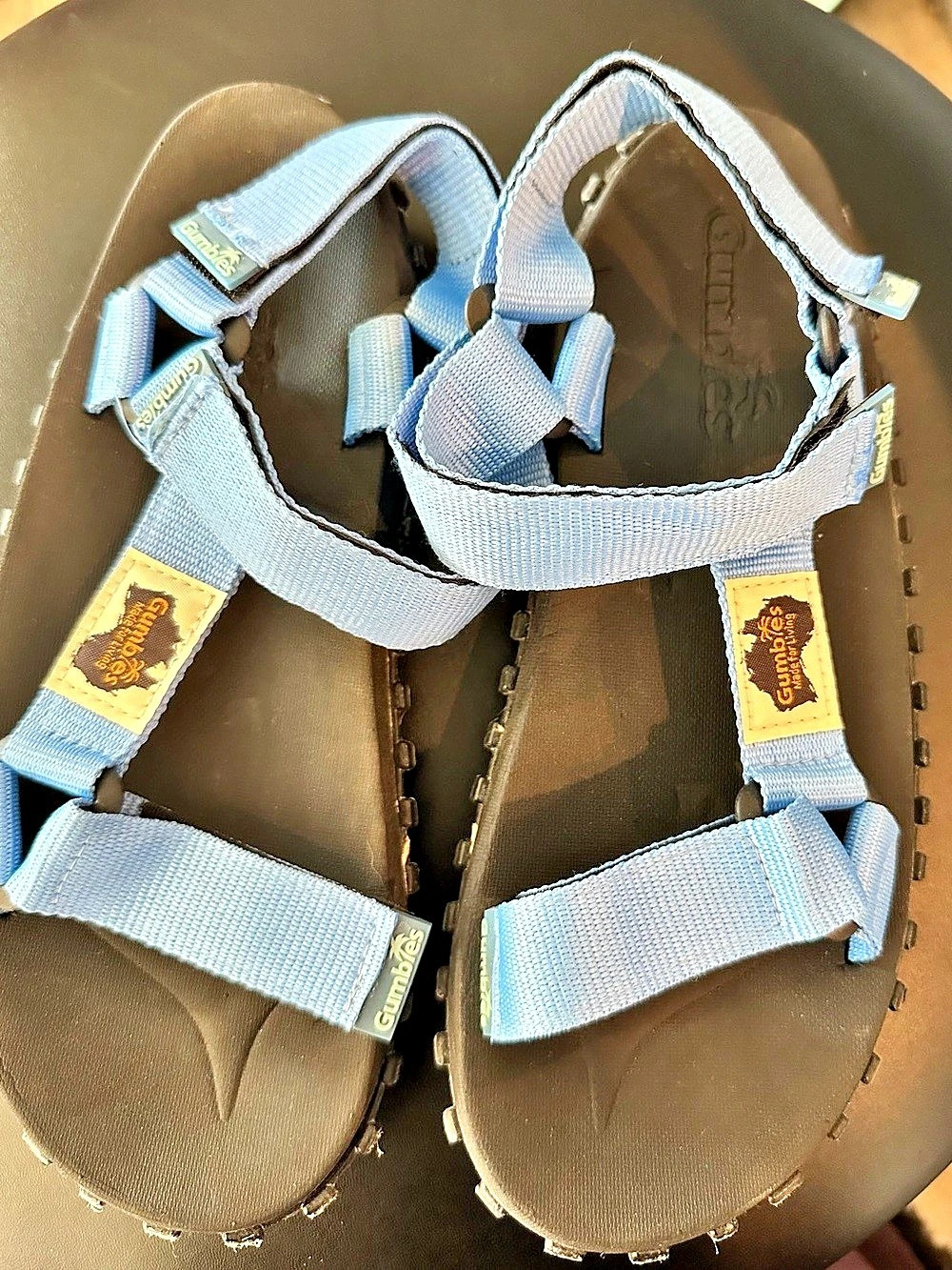 Gumbies Slingback Sandals Blue & Black US 7/8